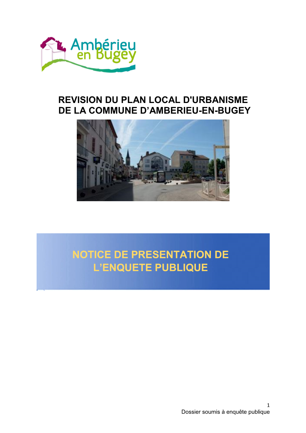 Notice De Presentation De L'enquete Publique