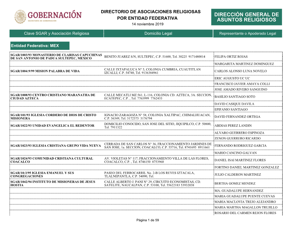 Dirección General De Asuntos