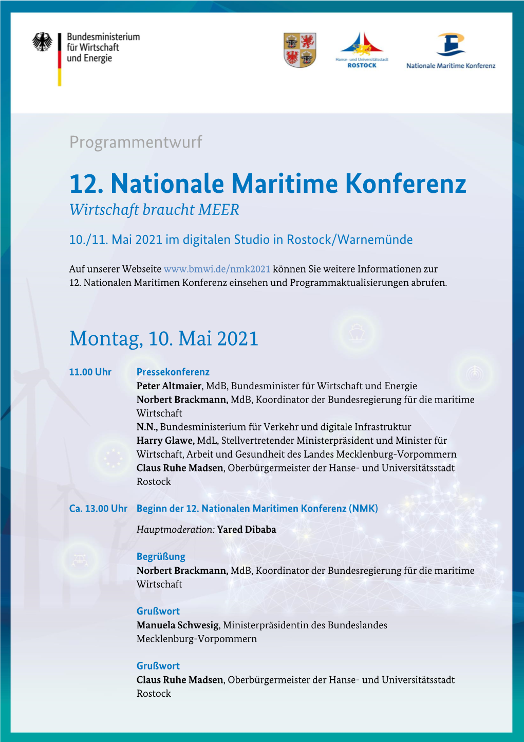 12. Nationale Maritime Konferenz Wirtschaft Braucht MEER
