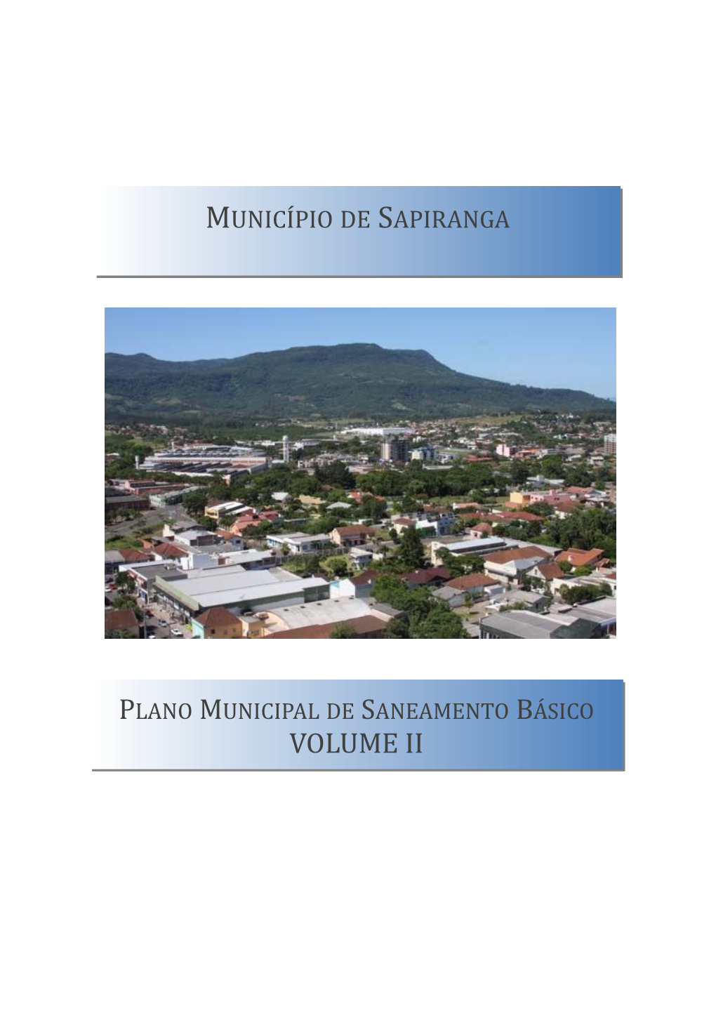 Plano Municipal De Saneamento Basico Volume Ii