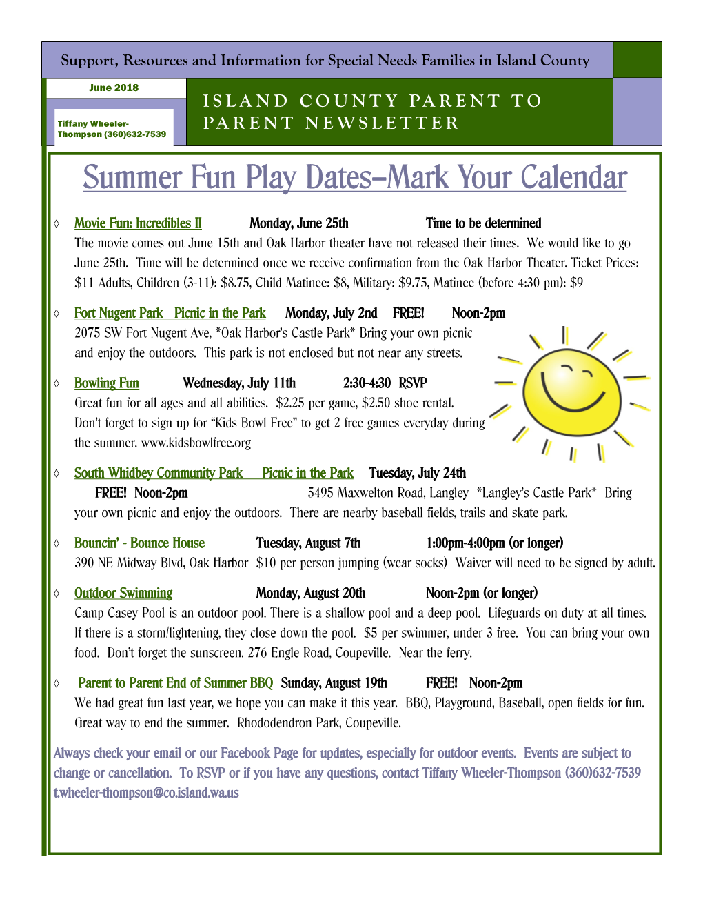 Summer Fun Play Dates—Mark Your Calendar