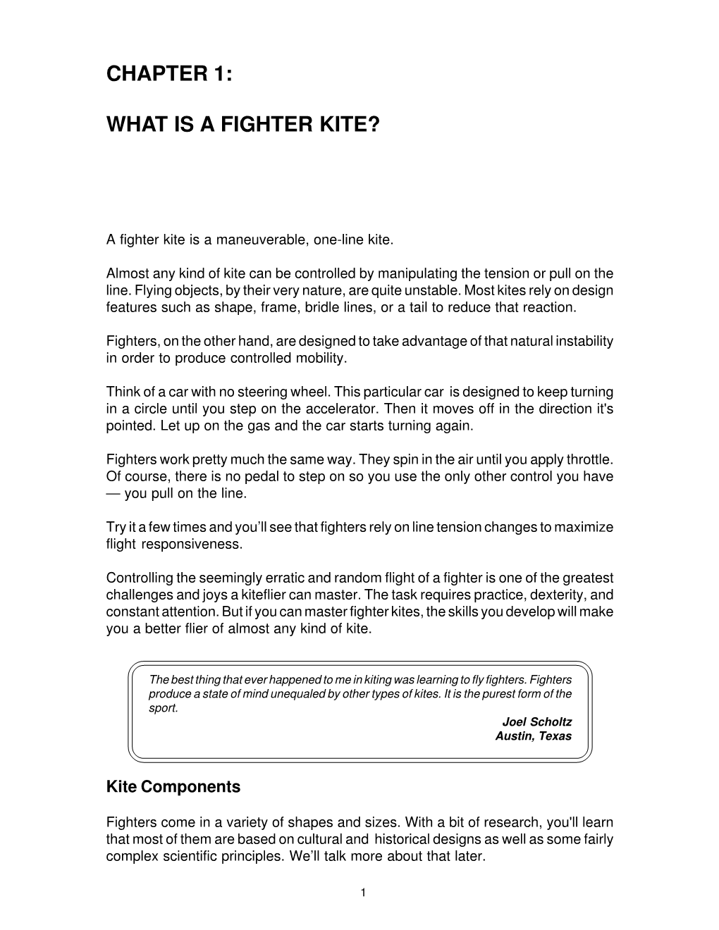 Chapter 1: What Is a Fighter Kite?