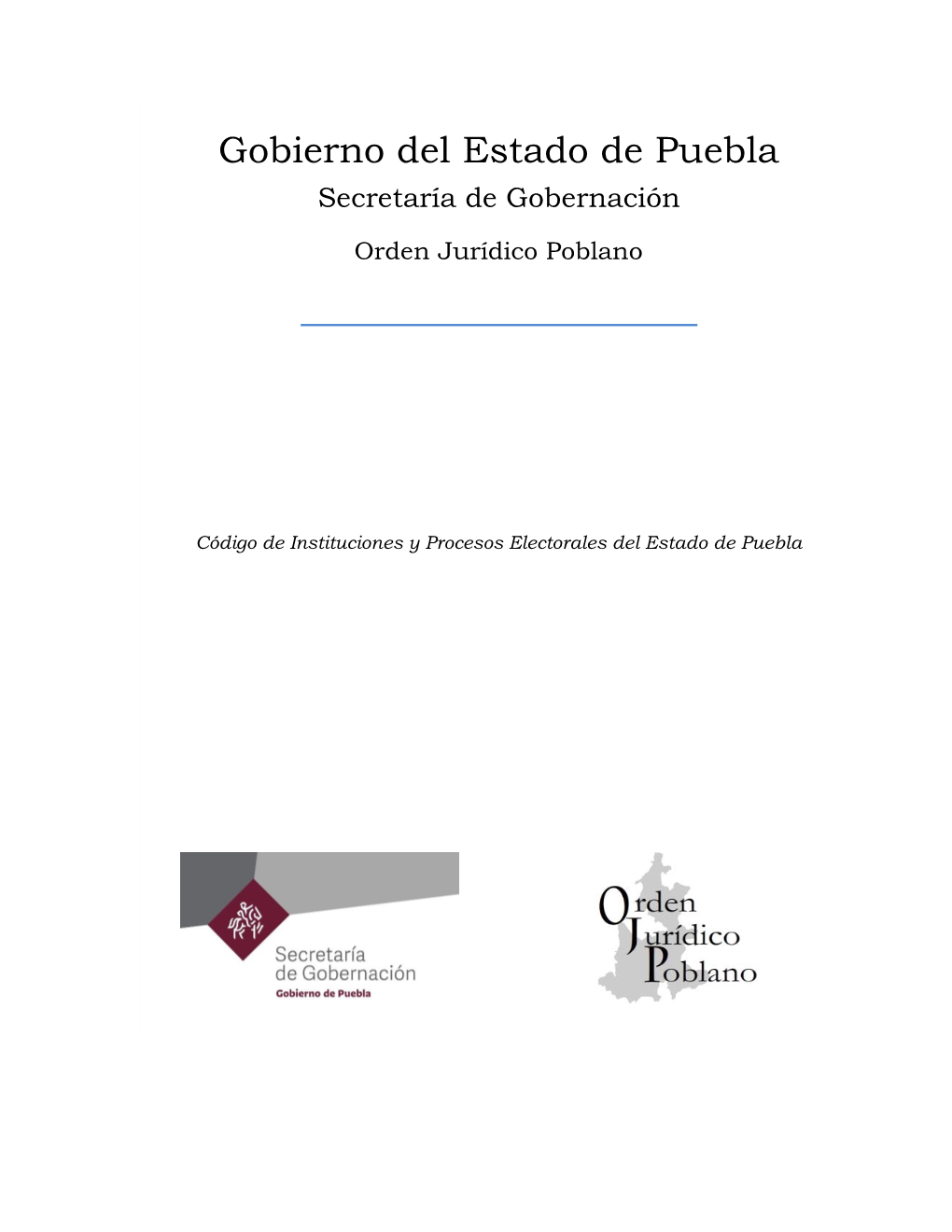 Código De Instituciones Y Procesos Electorales Del Estado De Puebla