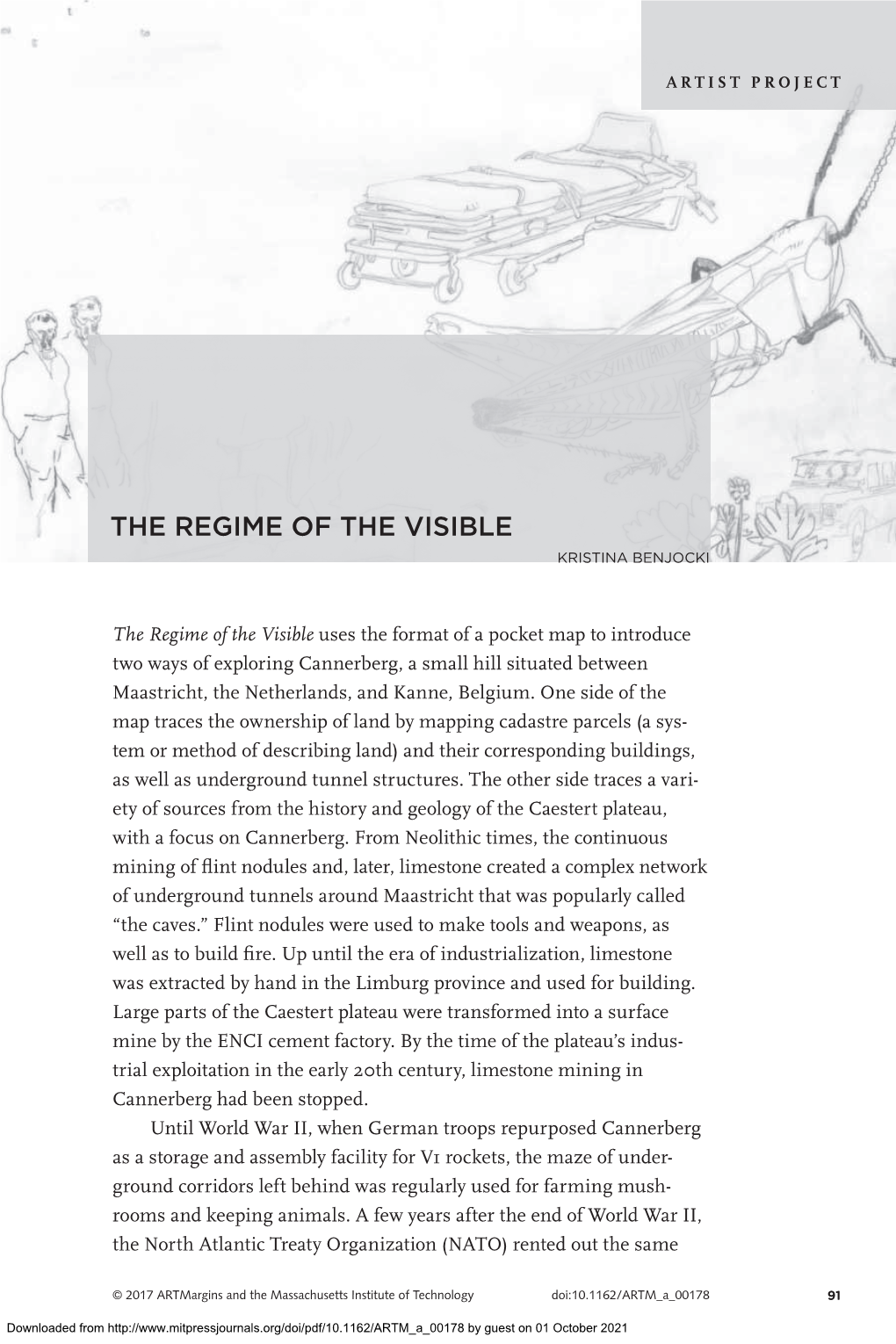 THE REGIME of the VISIBLE Kristina Benjocki