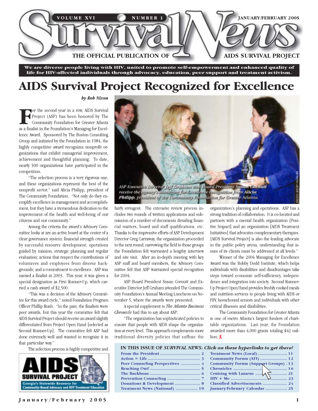 AIDS Survival Project Recognized for Excellence by Rob Nixon