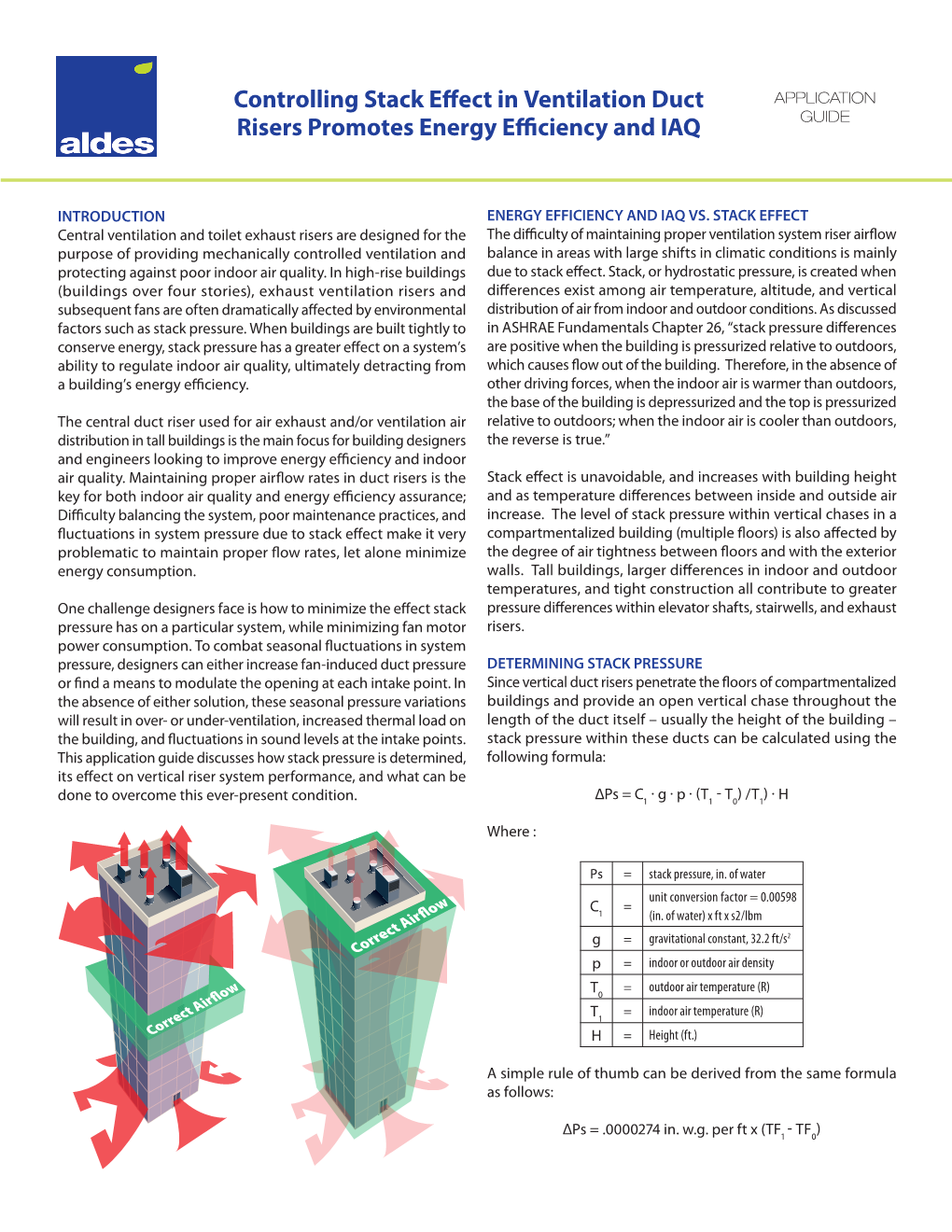 Stack Effect on Tall Buildings and Ventilation Solutions, CAR-II