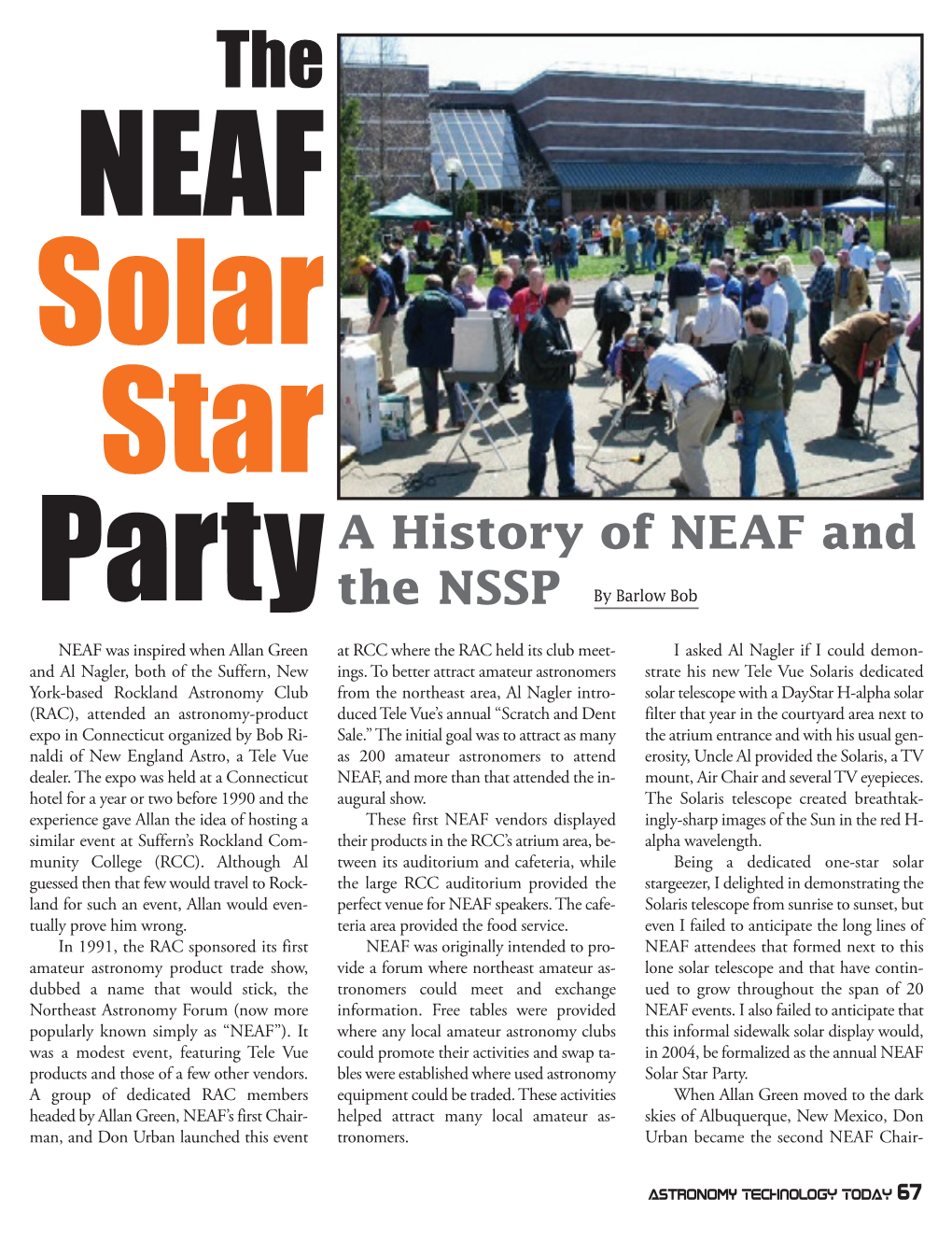 The Neaf Solar Star Party