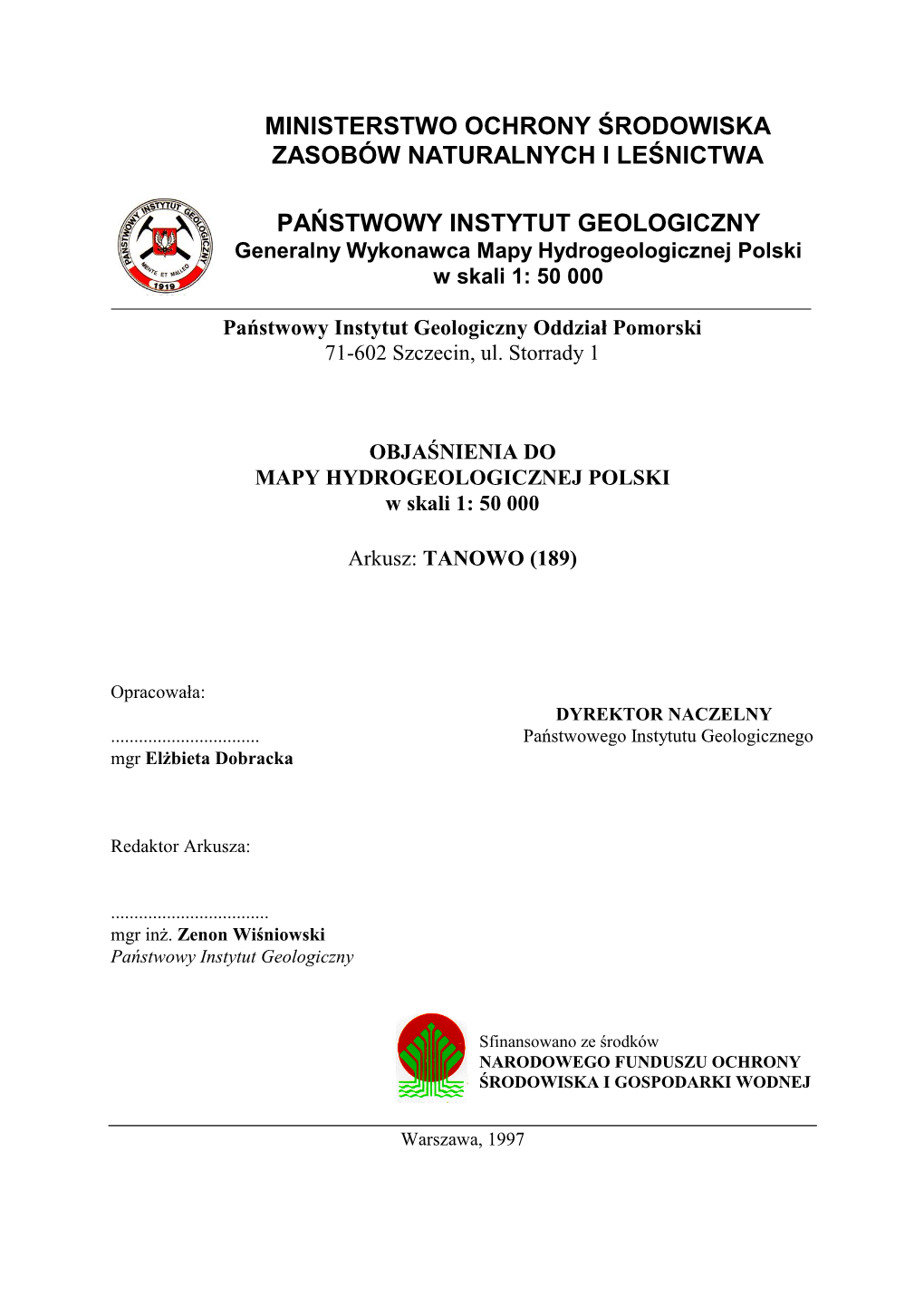 Ministerstwo Ochrony Środowiska Zasobów Naturalnych I Leśnictwa