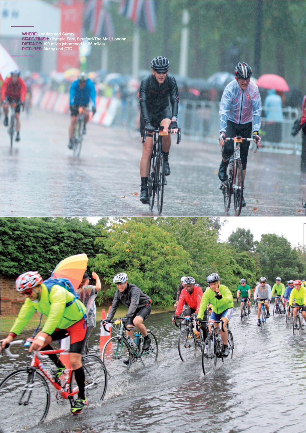 Olympic Park, Stratford/The Mall, London DISTANCE: 100 Miles (Shortened to 86 Miles) PICTURES: Alamy and CTC Ridelondon Surrey 100 | GREAT RIDES