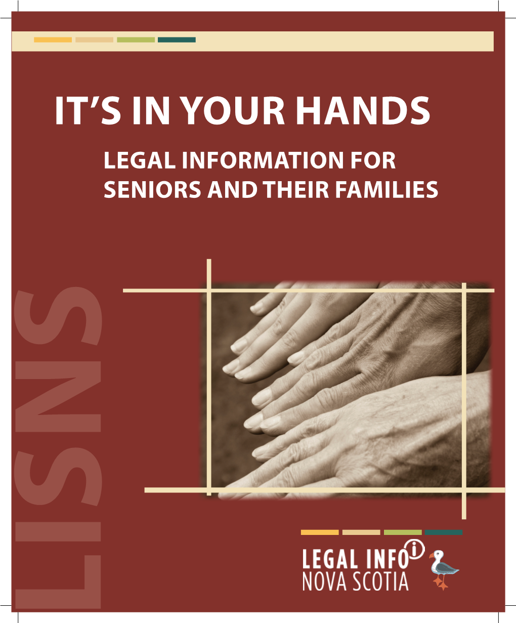 It's in Your Hands: Legal Information for Seniors and Their Families
