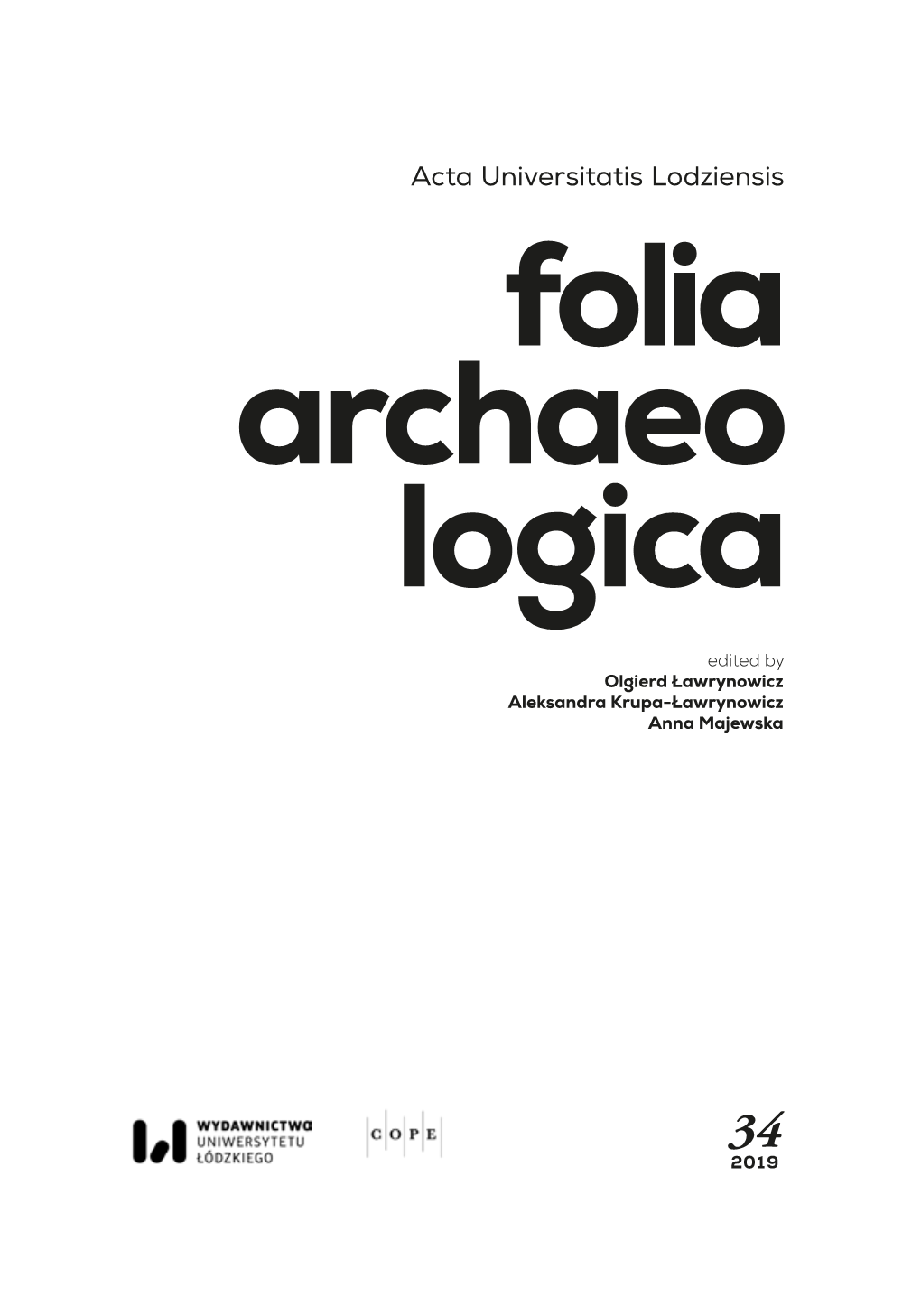 Folia Archaeologica 24 2019