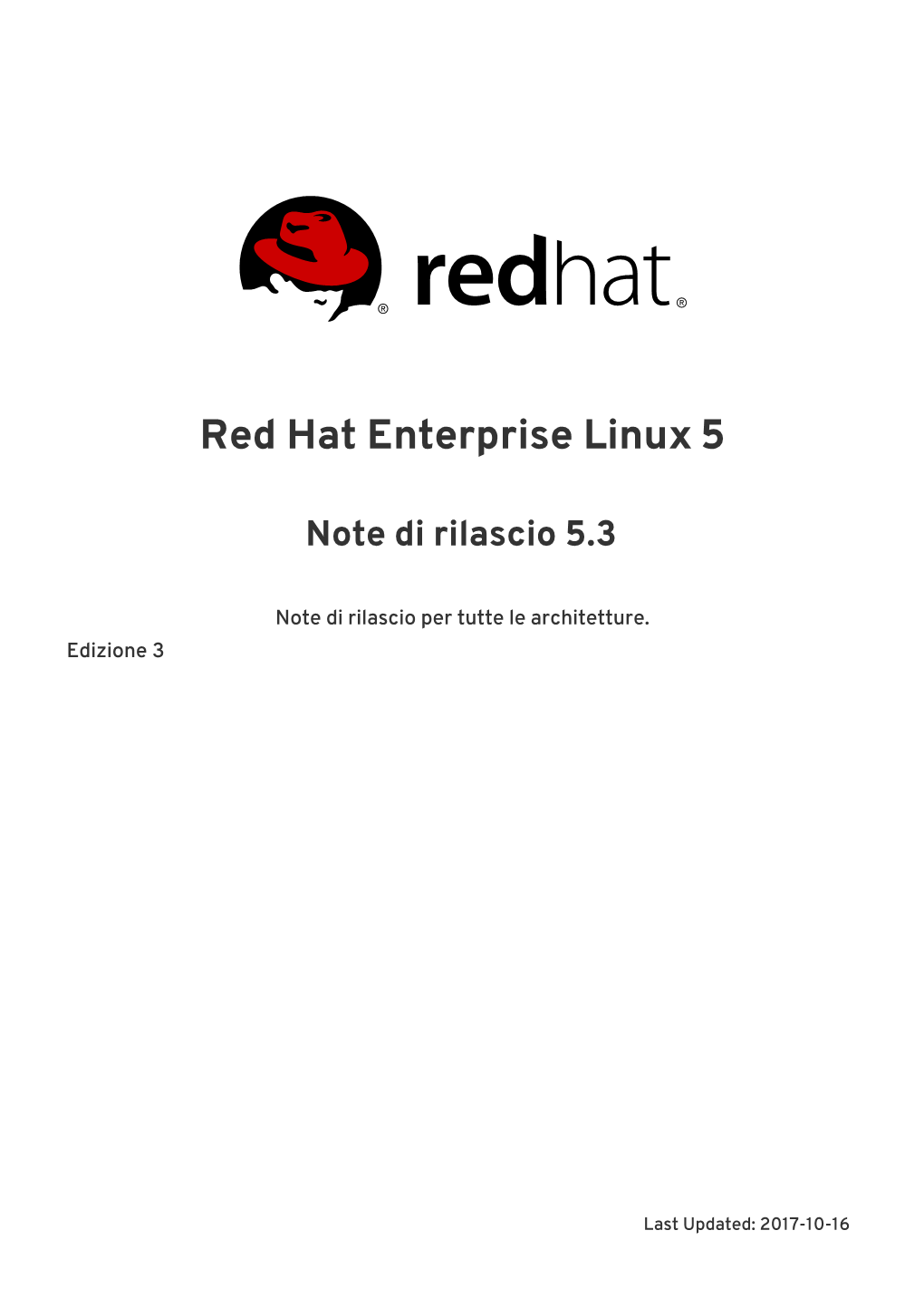 Red Hat Enterprise Linux 5 Note Di Rilascio 5.3