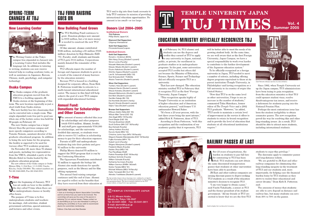 TUJ TIMES Vol. 4