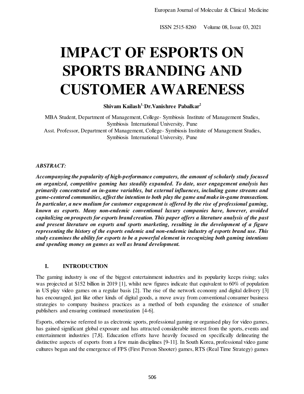 Impact of Esports on Sports Branding and Customer Awareness