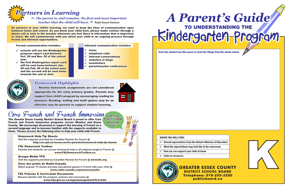 A Parent's Guide to Understanding the Kindergarten Program.Pdf
