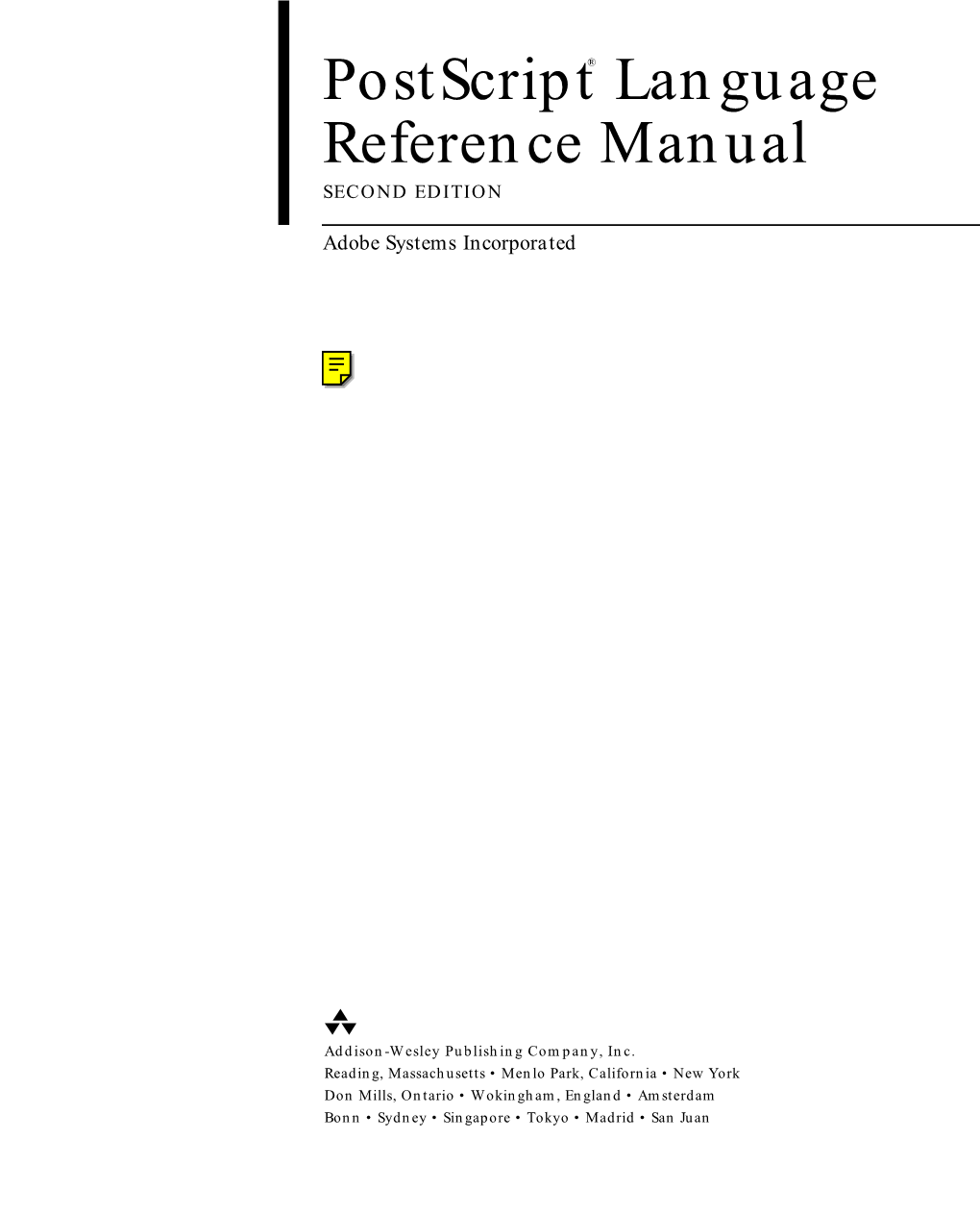 Postscript Language Reference Manual / Adobe Systems