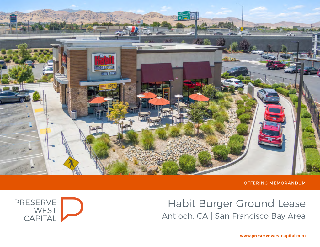 Habit Burger Ground Lease Antioch, CA | San Francisco Bay Area