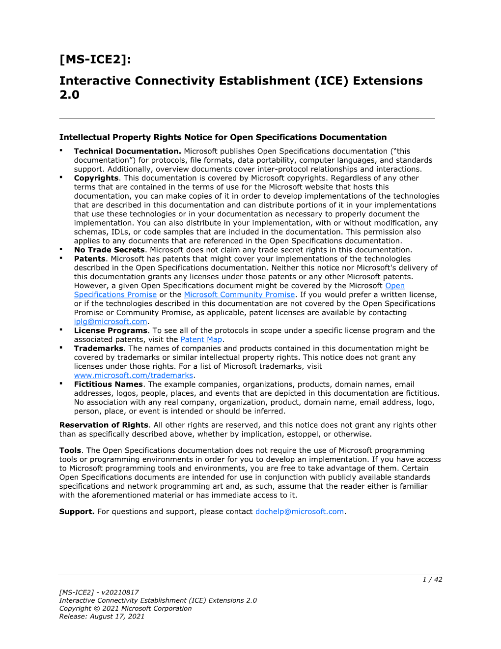 [MS-ICE2]: Interactive Connectivity Establishment (ICE) Extensions 2.0