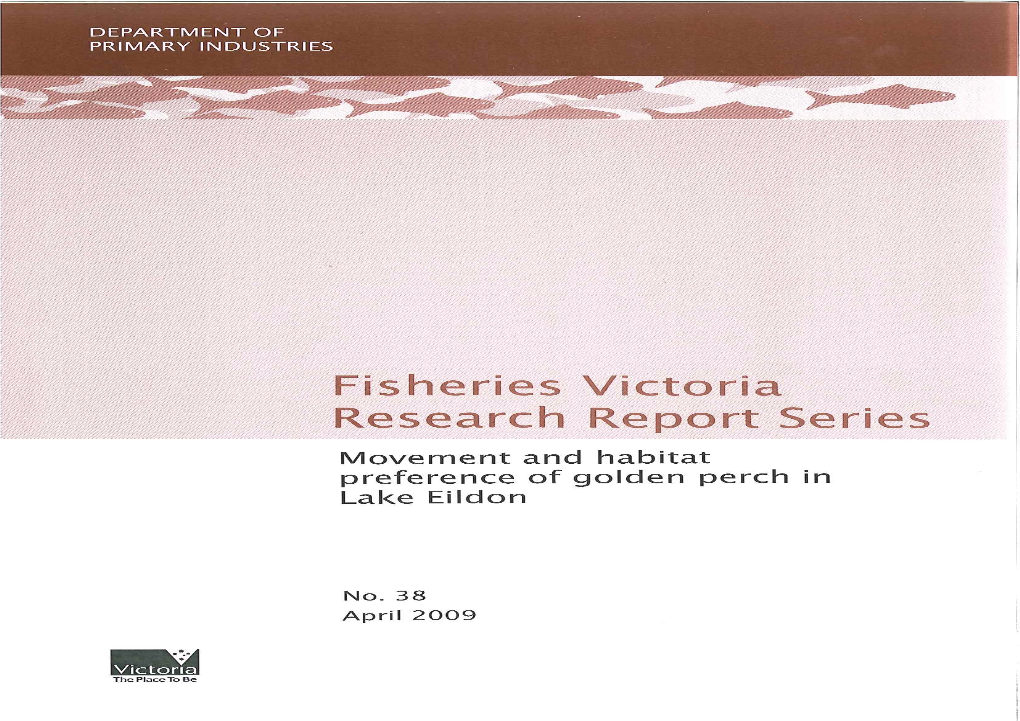 Movement and Habitat Preference of Golden Perch in Lake Eildon