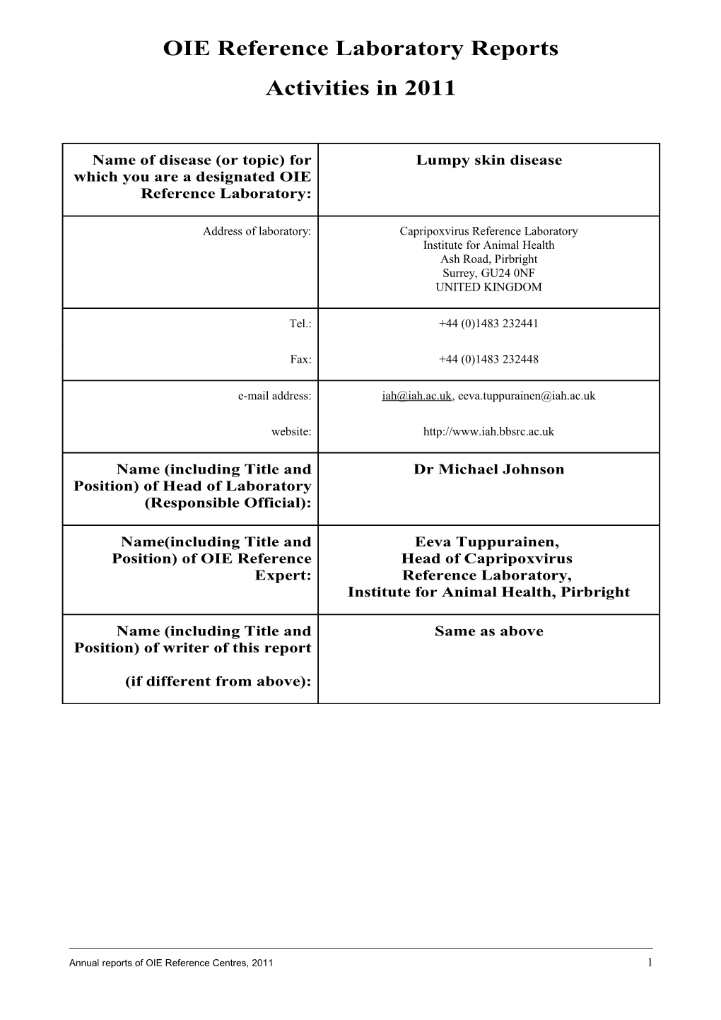 OIE Reference Laboratory Reports s6