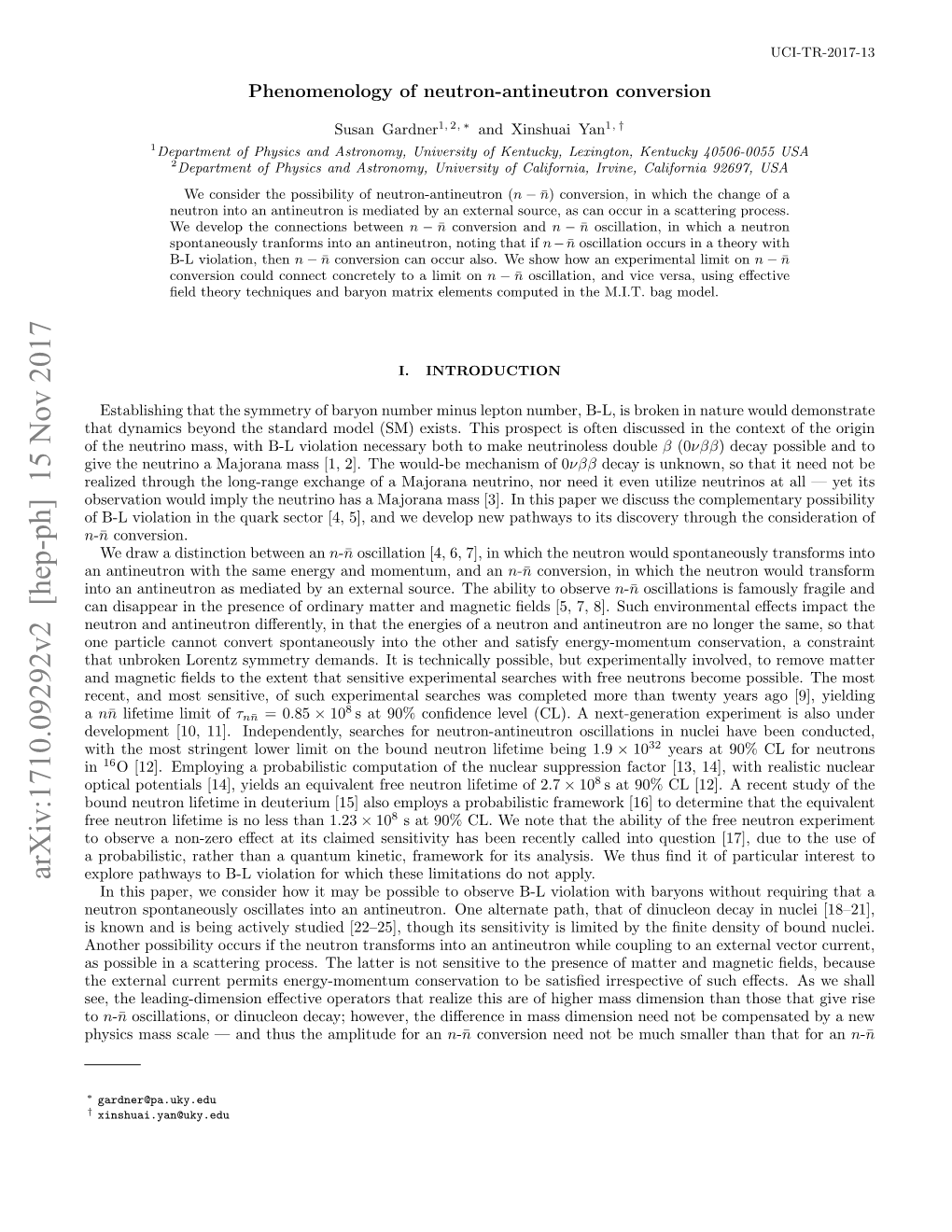 Phenomenology of Neutron-Antineutron Conversion