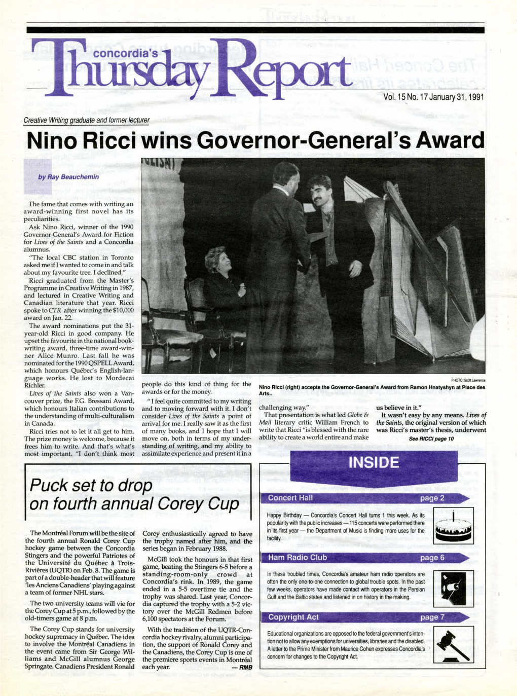 Nino Ricci Wins Governor-General's Award