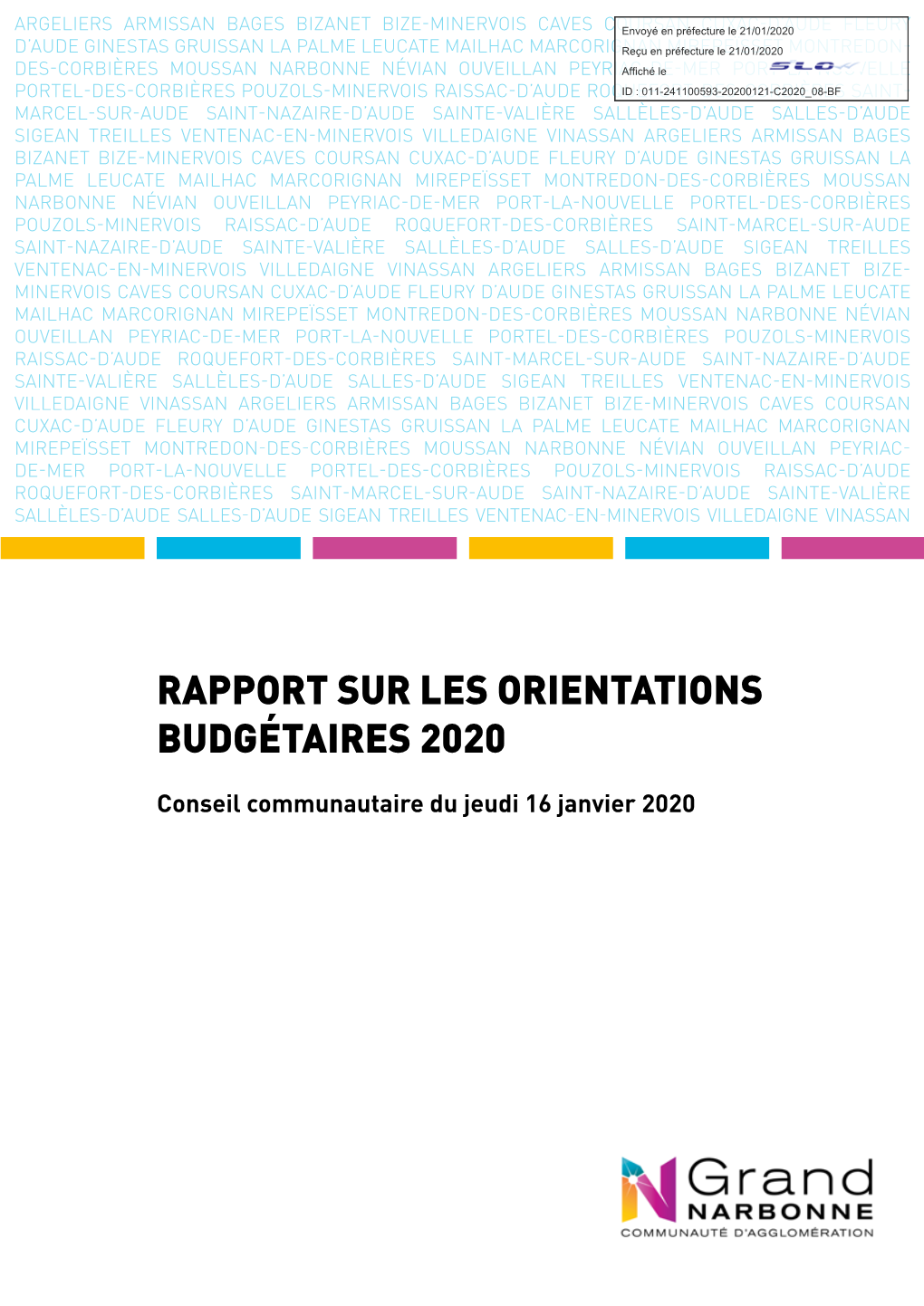 Rapport Sur Les Orientations Budgétaires 2020