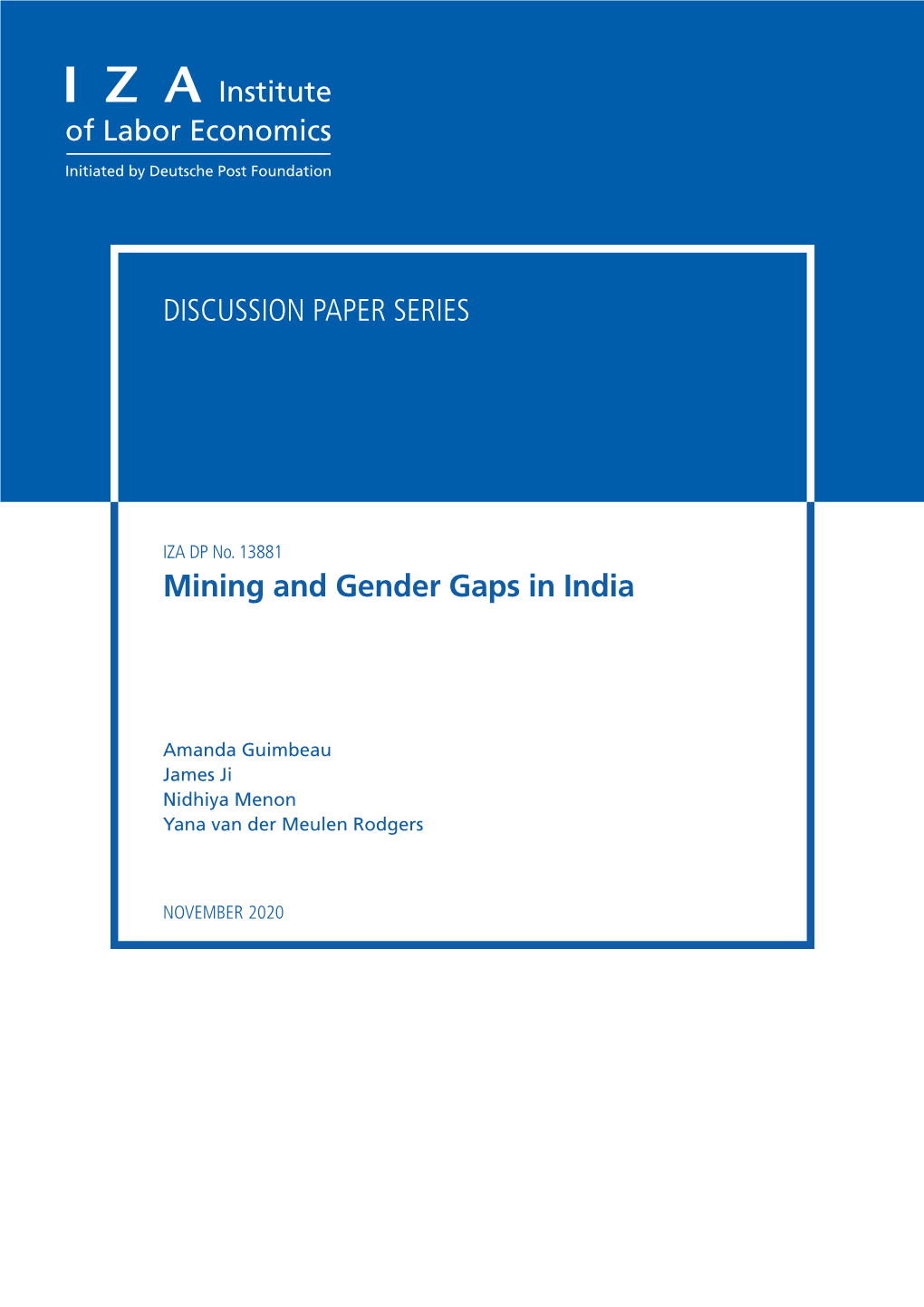 Mining and Gender Gaps in India