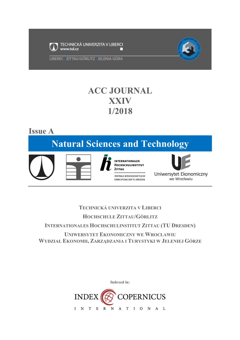 ACC JOURNAL XXIV 1/2018 Issue A