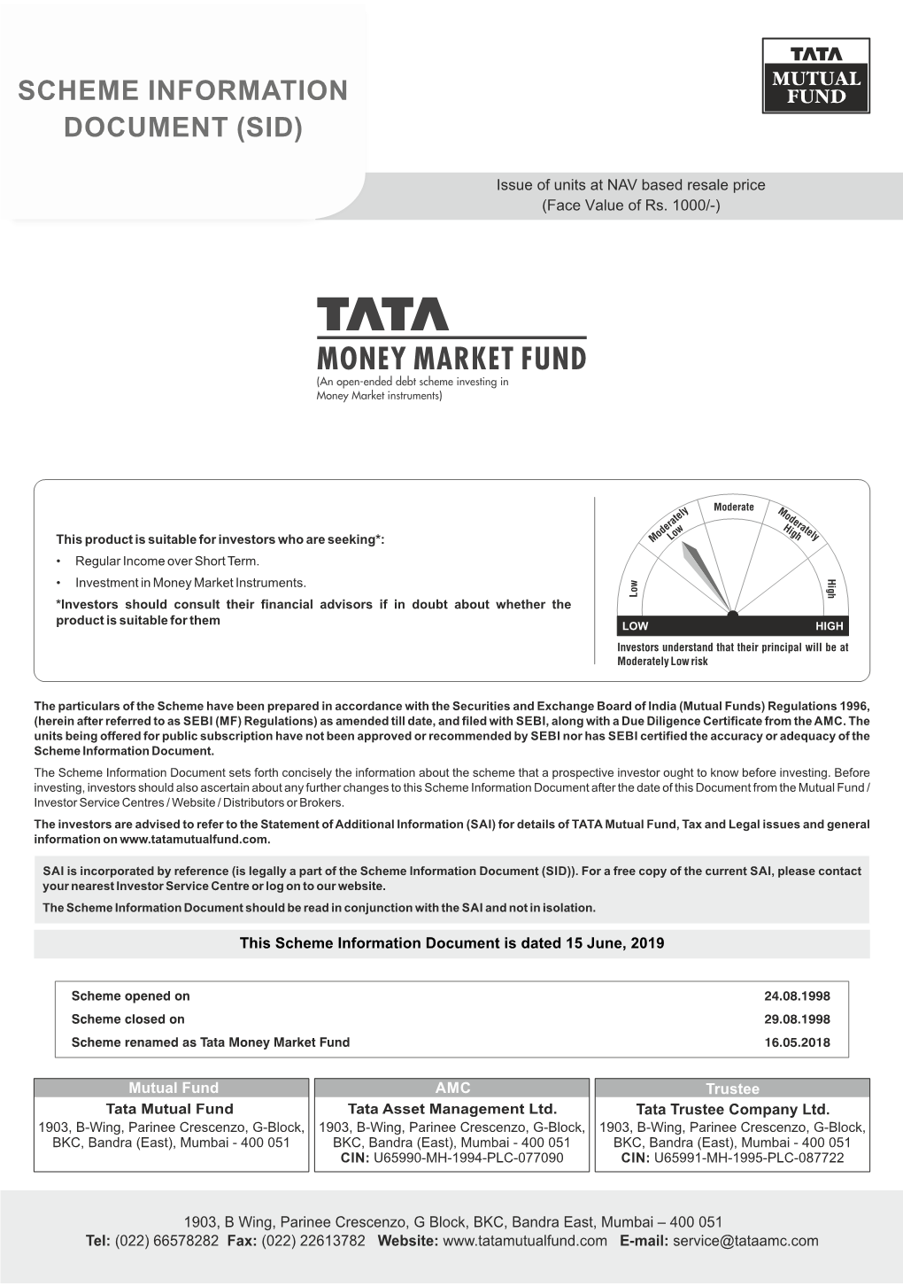 Tata-Money-Market-Fund--Sid-2019.Pdf