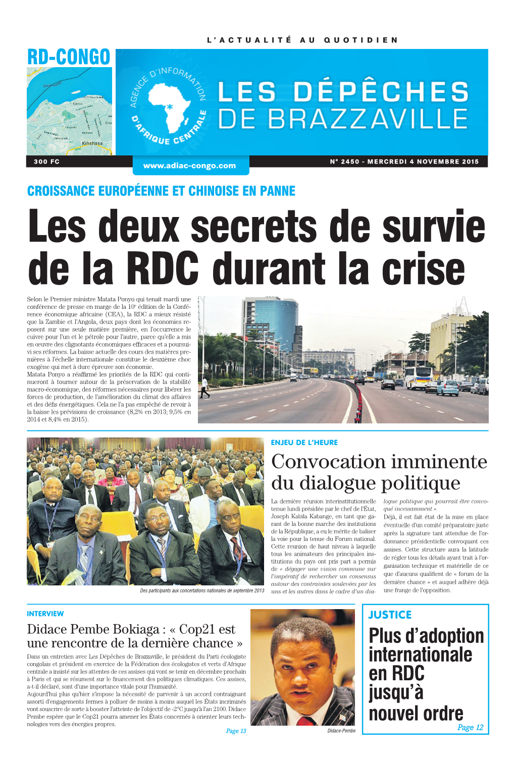 RD-CONGO Convocation Imminente Du Dialogue Politique