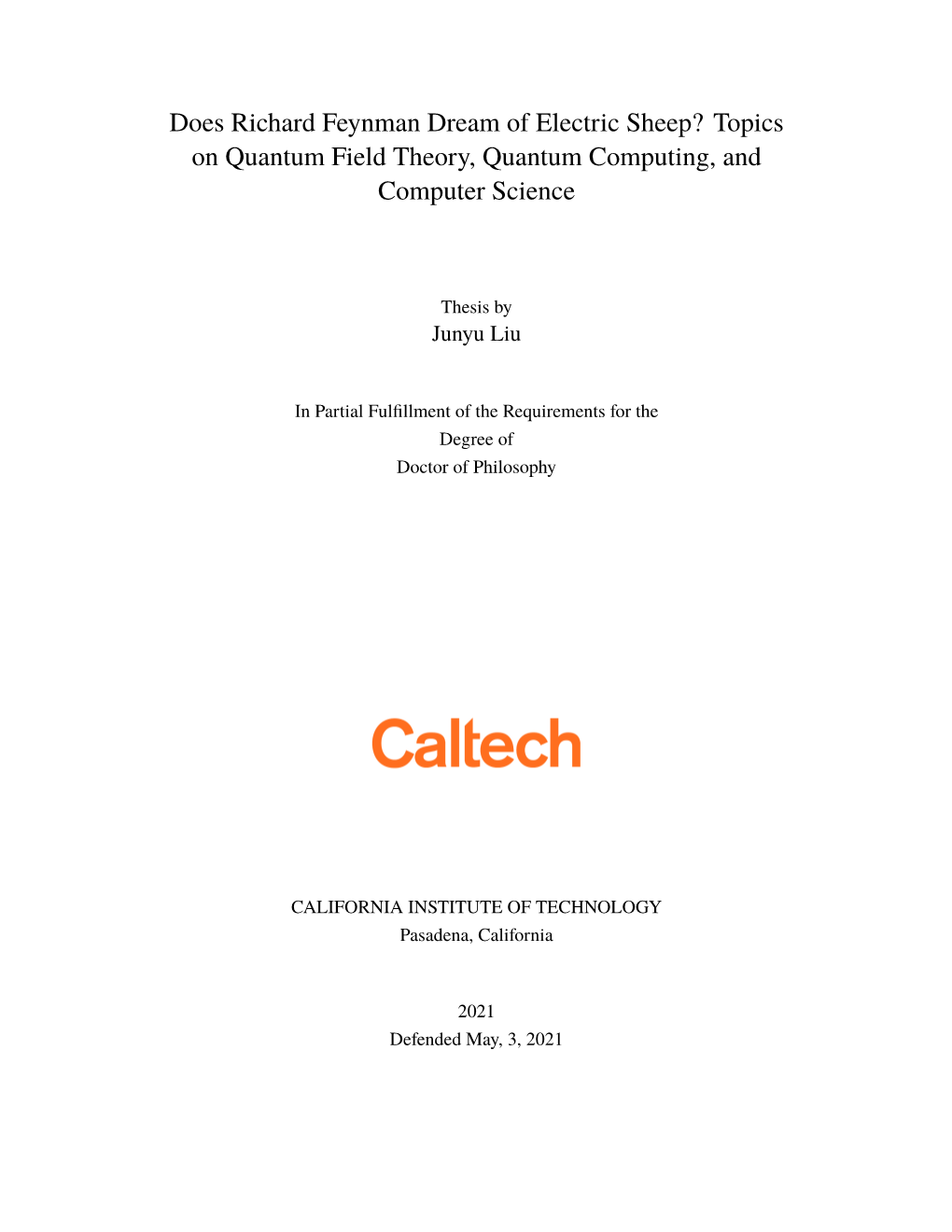 Does Richard Feynman Dream of Electric Sheep? Topics on Quantum Field Theory, Quantum Computing, and Computer Science