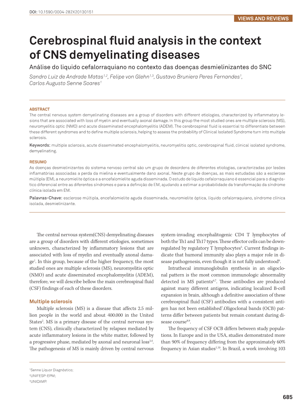 Cerebrospinal Fluid Analysis in the Context of CNS Demyelinating