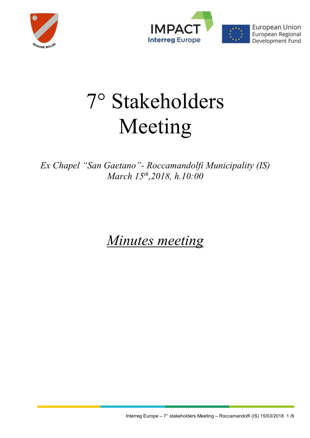 7° Stakeholders Meeting