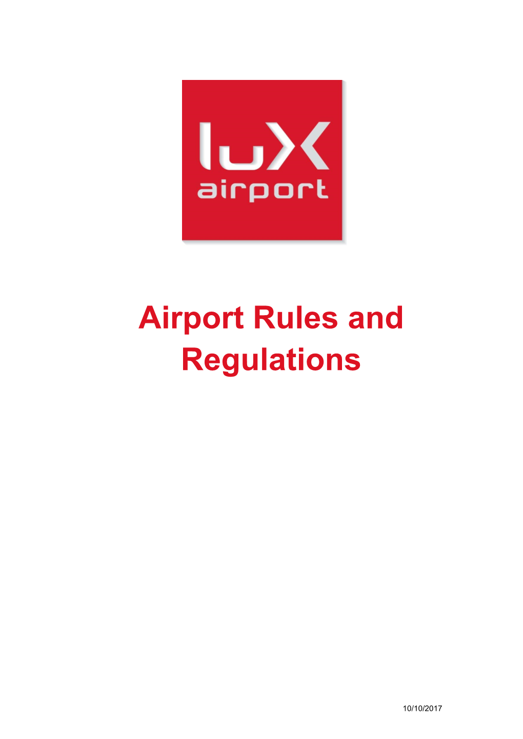 Airport Rules and Regulations