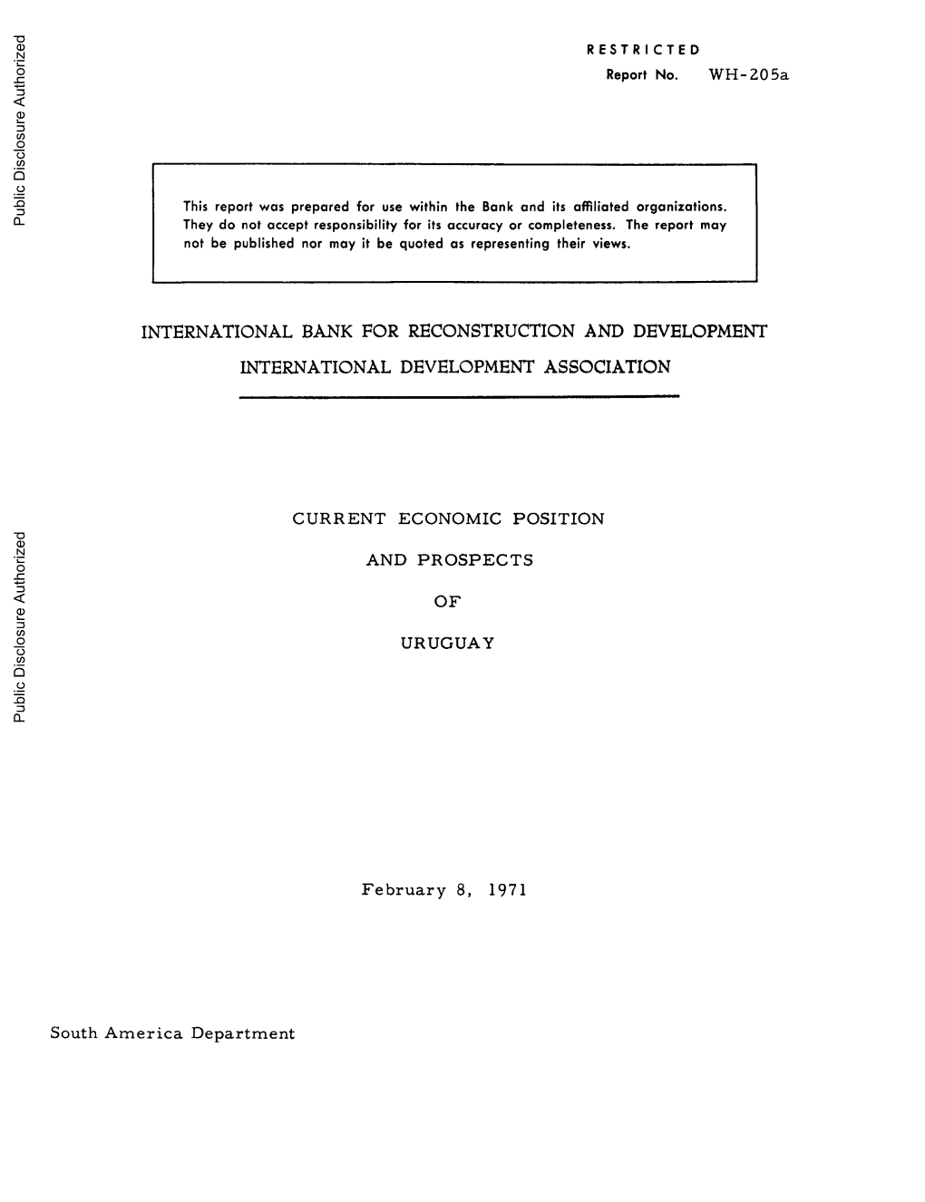 World Bank Document