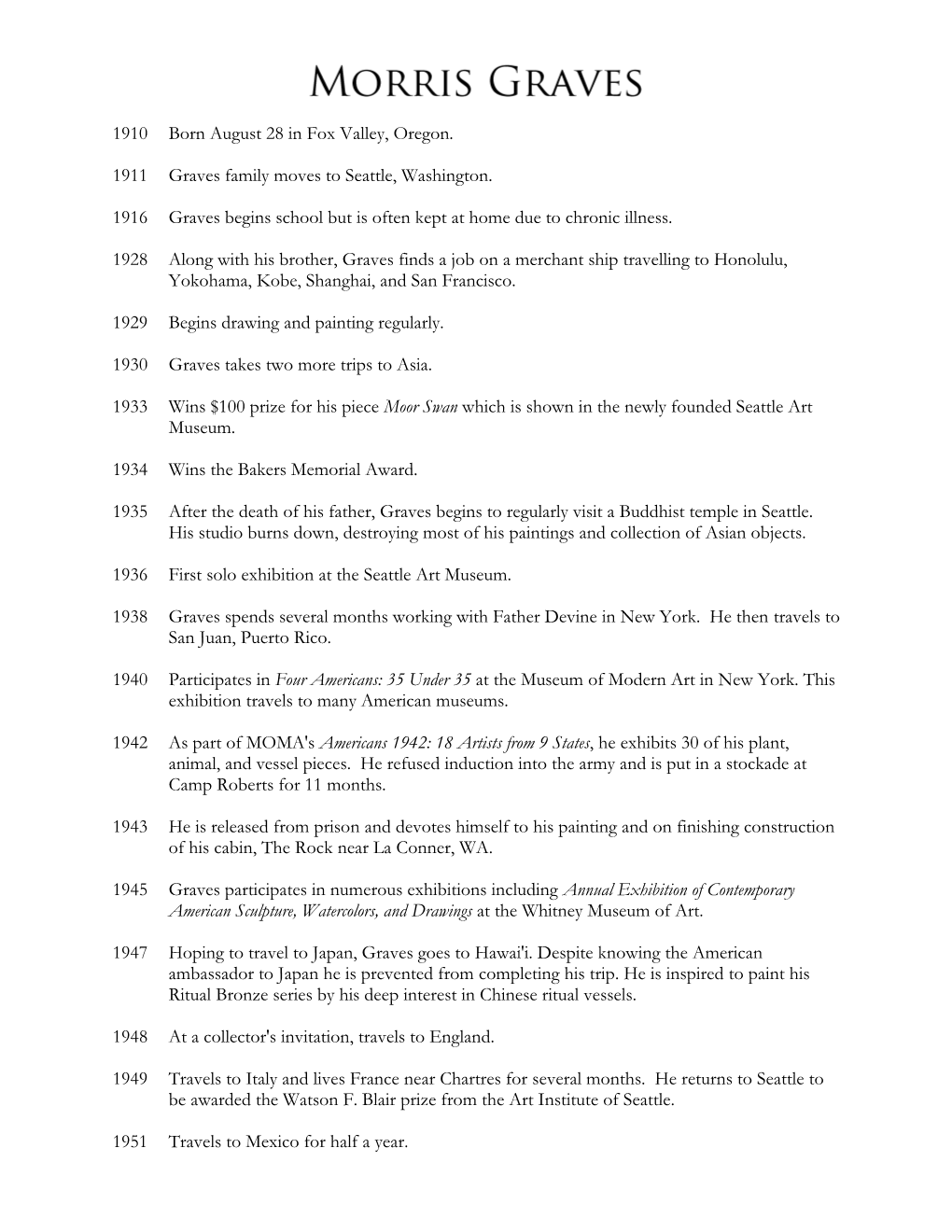 PDF of Chronology