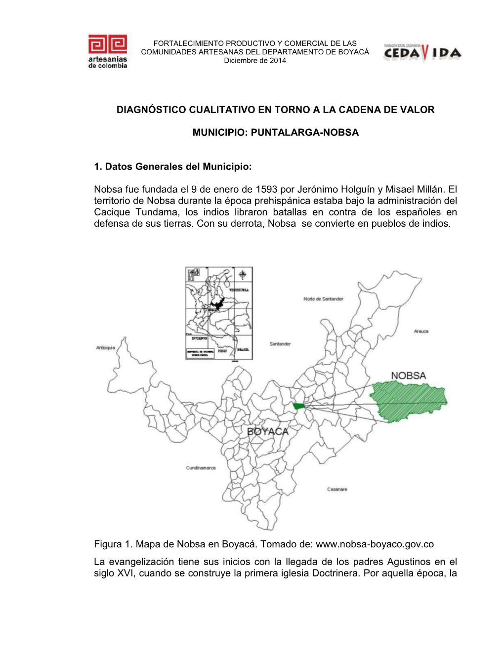 PUNTALARGA-NOBSA 1. Datos Generales Del Municipio