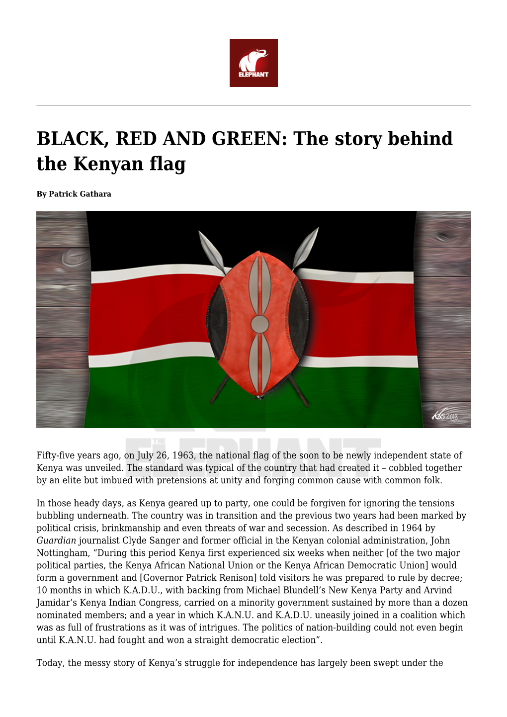 BLACK, RED and GREEN: the Story Behind the Kenyan Flag