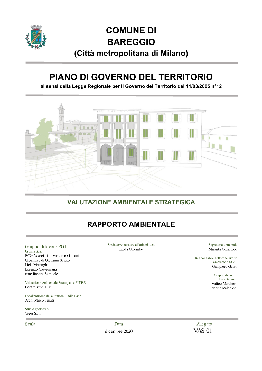 Comune Di Bareggio Piano Di Governo Del Territorio