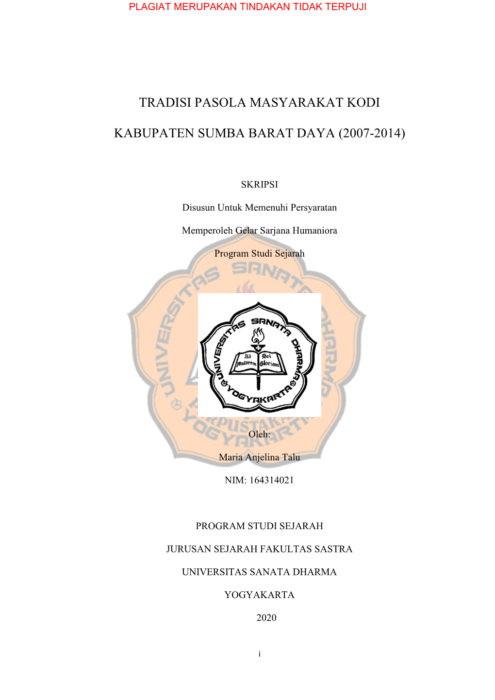 Tradisi Pasola Masyarakat Kodi Kabupaten Sumba Barat Daya (2007-2014)