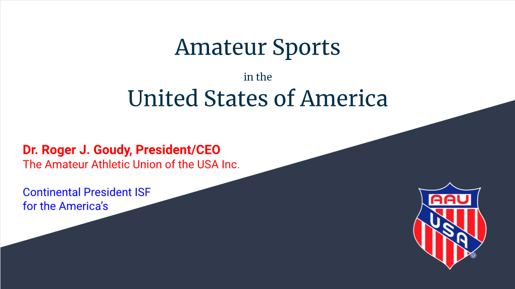 Amateur Sports United States of America