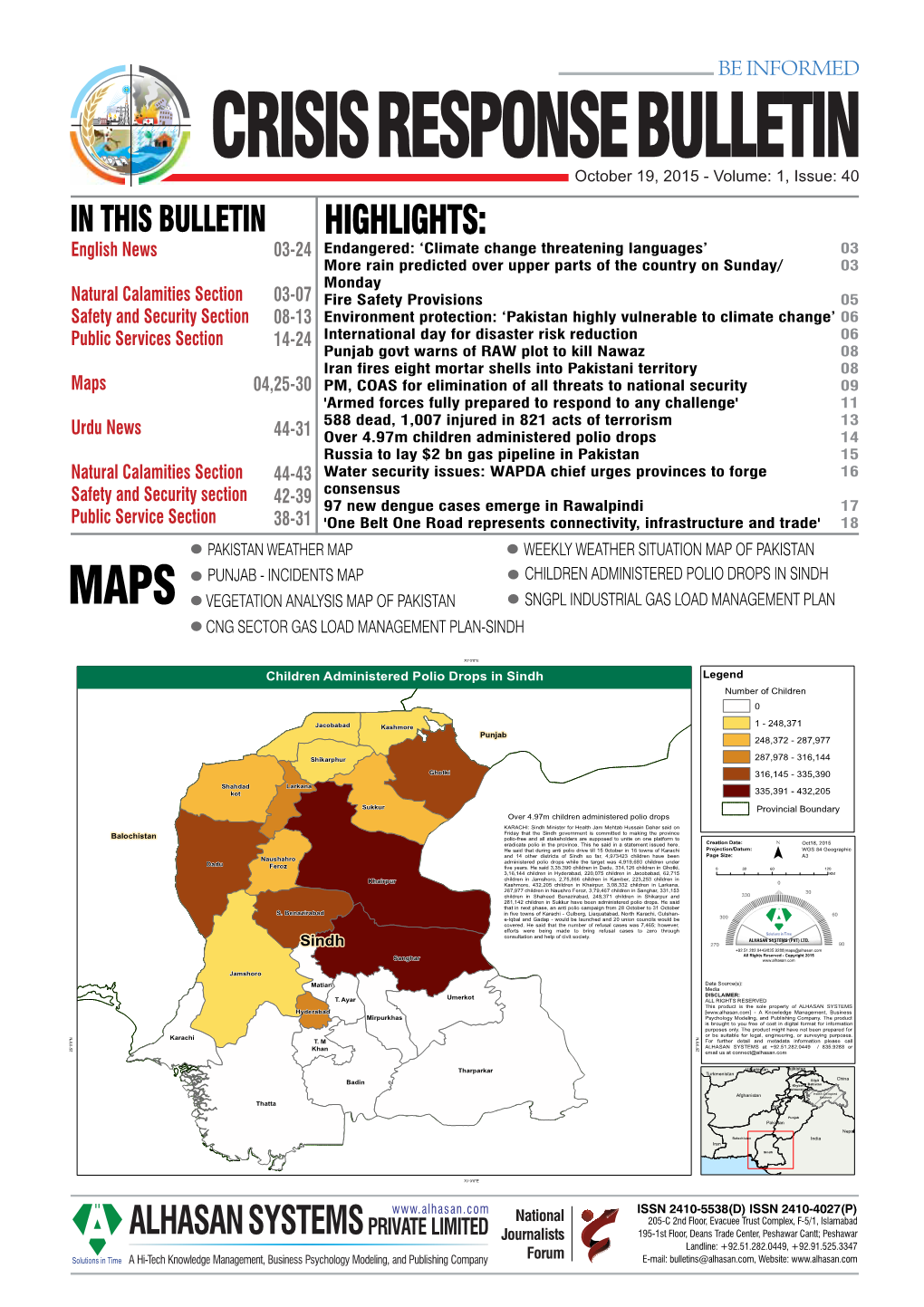 Crisis Response Bulletin