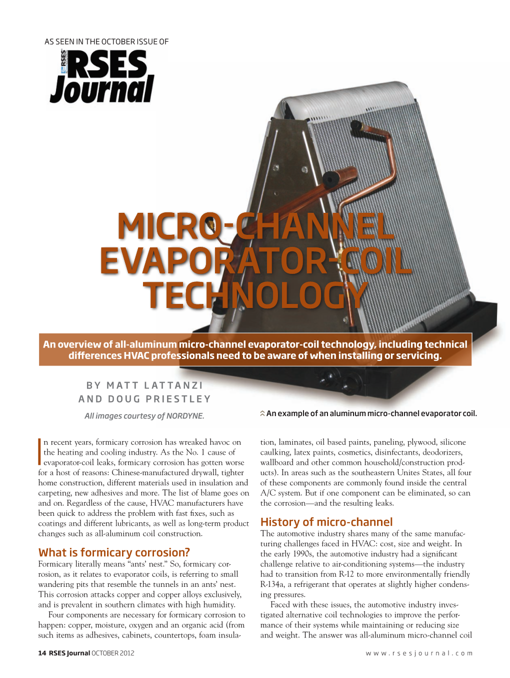 Micro-Channel Evaporator-Coil Technology