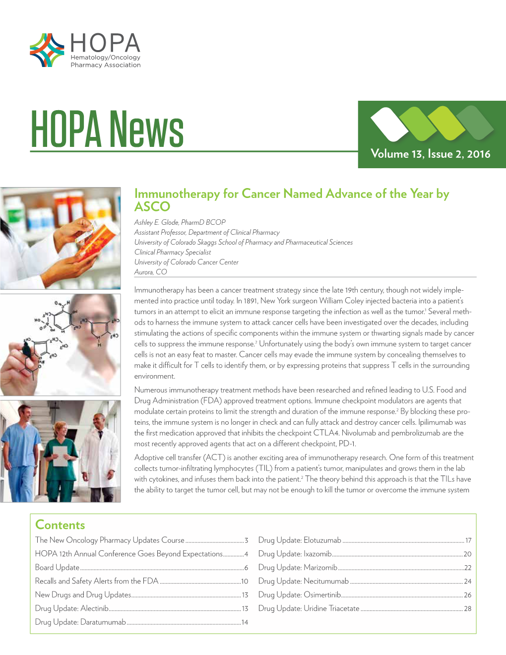 HOPA News Volume 13, Issue 2, 2016