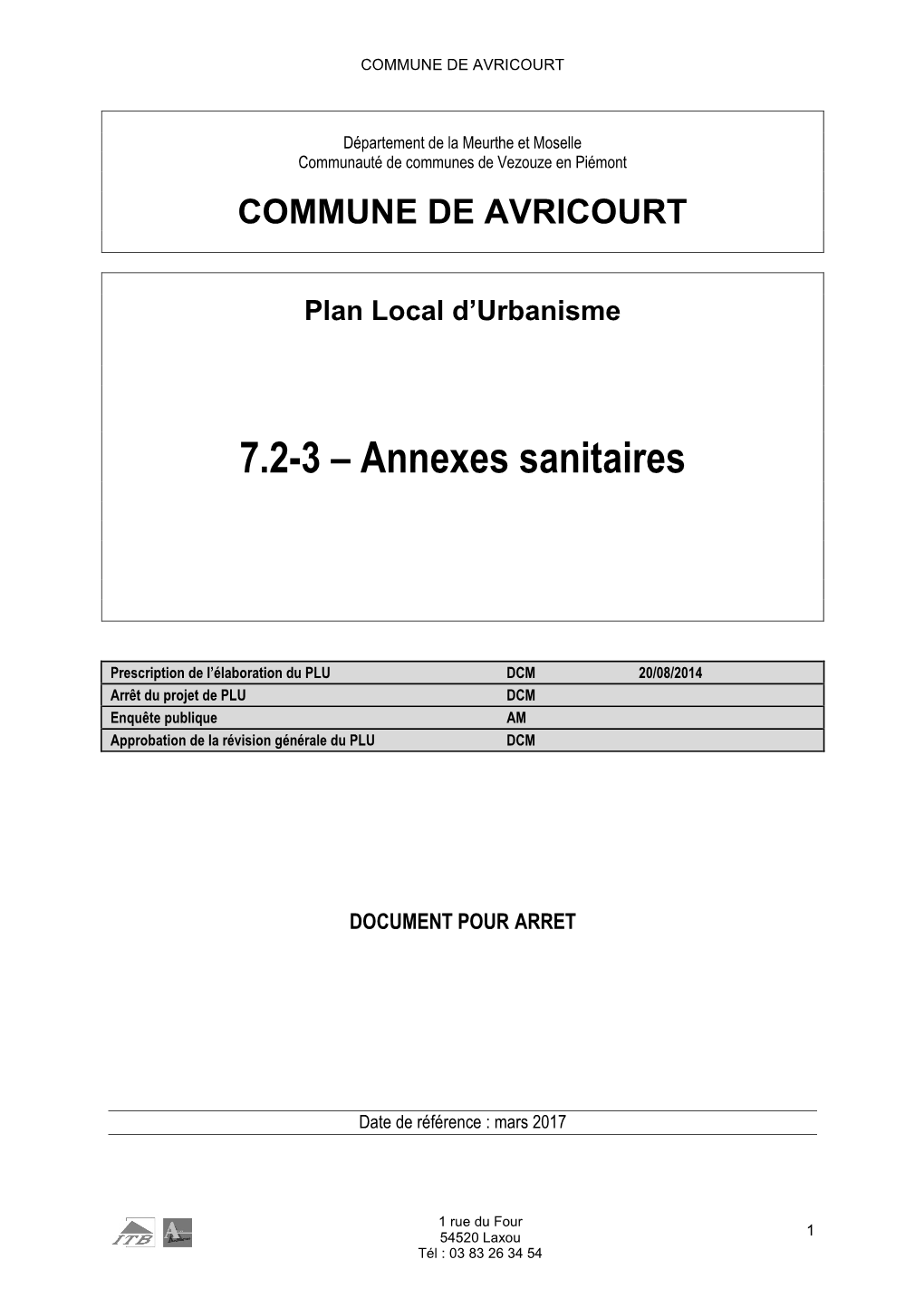 7.2-3 – Annexes Sanitaires