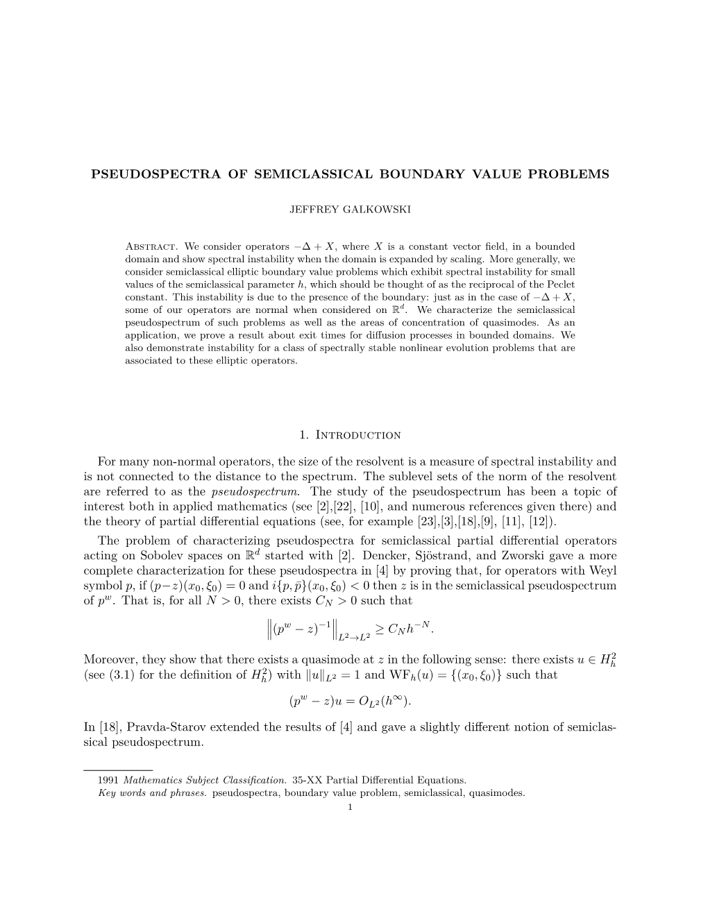 Pseudospectra of Semiclassical Boundary Value Problems