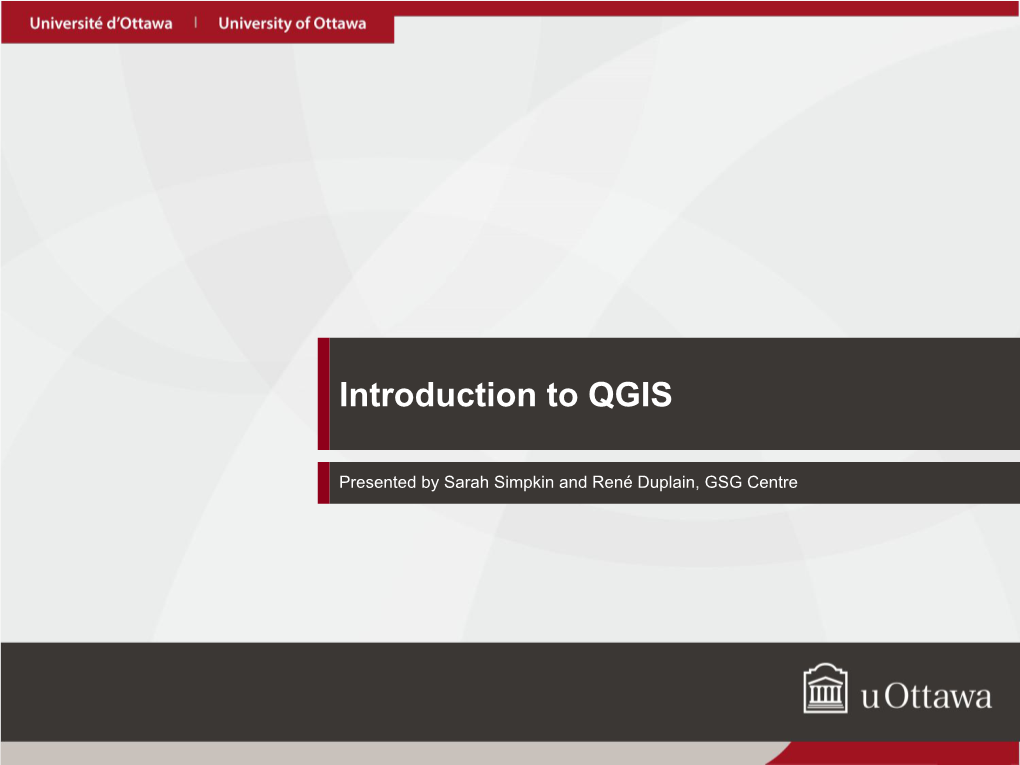 Introduction to QGIS