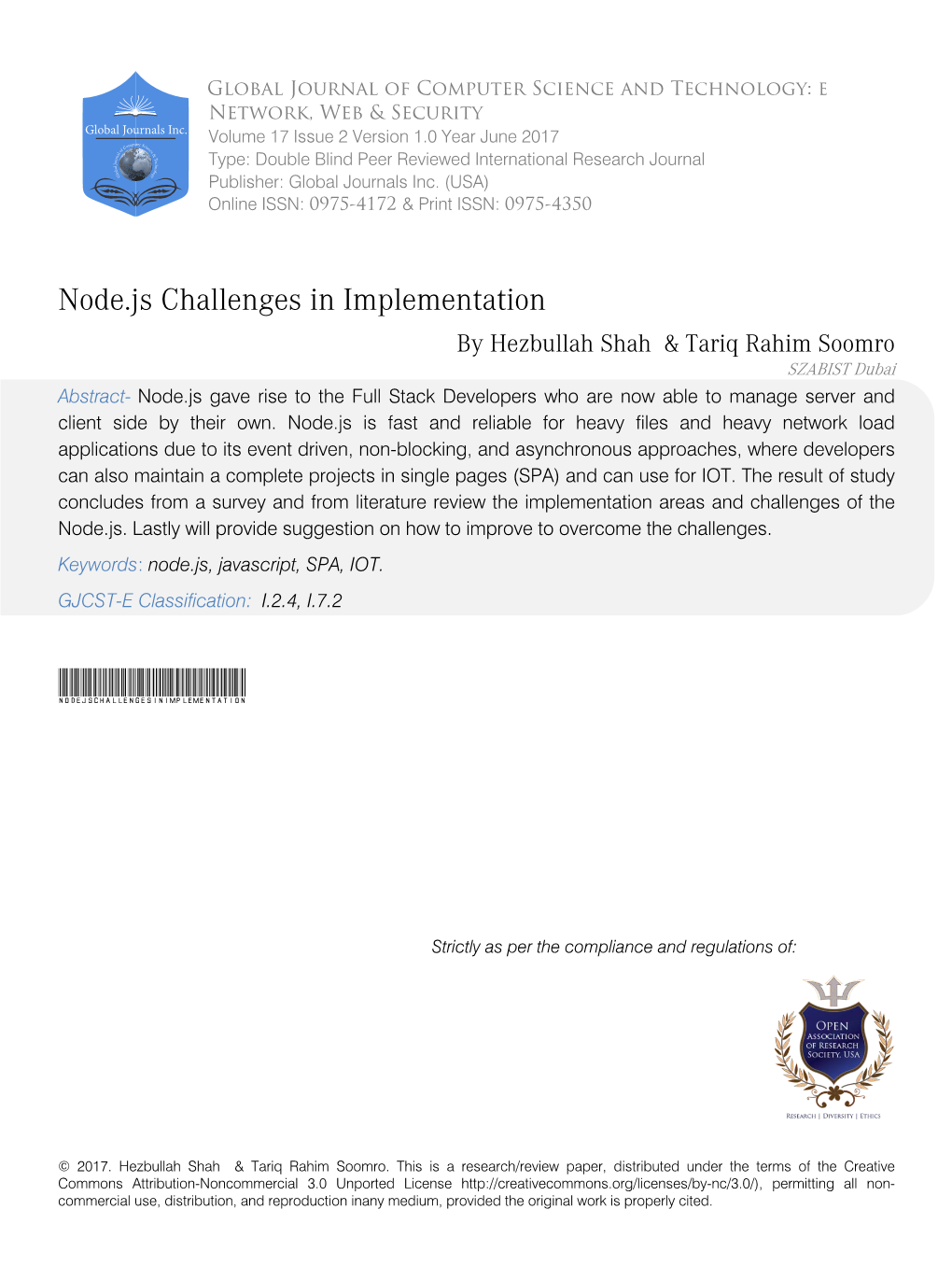 Node. Js Challenges in Implementation