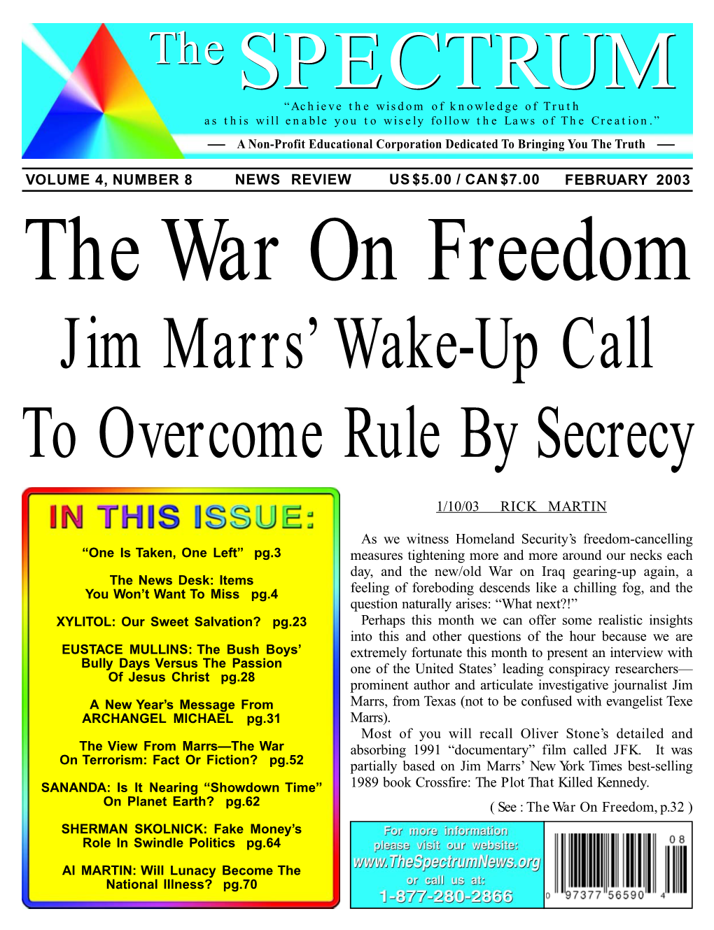 Jim Marrs' Wake-Up Call to Overcome Rule by Secrecy